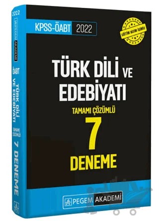 2022 KPSS ÖABT Türk Dili ve Edebiyatı 7 Deneme – Kolektif – Pegem Akademi Yayıncılık kitap kapağı