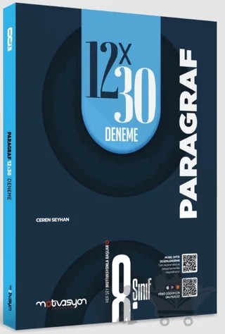 8. Sınıf 30'lu Paragraf Denemeleri – Ceren Seyhan – Motivasyon Yayınları kitap kapağı