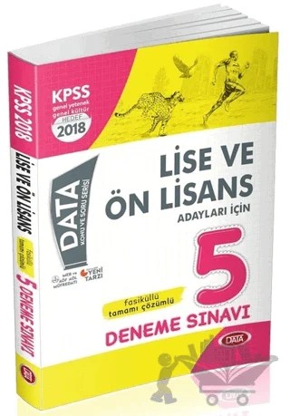 2018 KPSS Lise Ön Lisans Tamamı Çözümlü Fasiküllü 5 Deneme Sınavı – Kolektif – Data Yayınları kitap kapağı