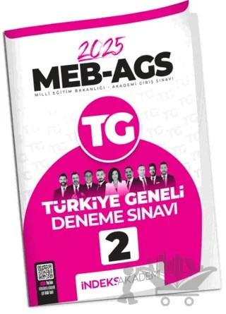 İndeks Akademi 2025 MEB-AGS TG-1 Türkiye Geneli Deneme Çözümlü İndeks Akademi Yayıncılık – Zeynep Salman İçli, Aydın Yüce, Emrah Vahap Özkaraca, Berk Ekici, Metin Şimşek, Alican Demir, Bulut Vurdum, Bünyamin Atalay – İndeks Akademi Yayıncılık kitap kapağı