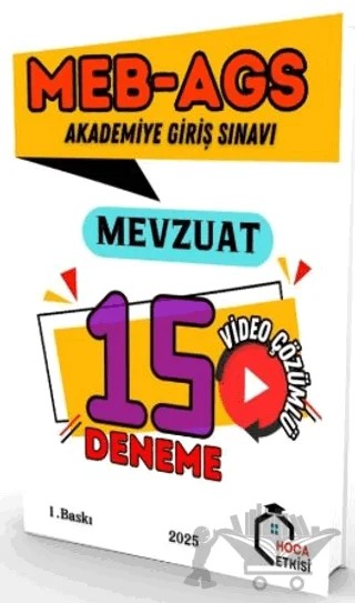 MEB-AGS Mevzuat 15 Deneme Çözümlü – Recep Özceylan – Hoca Etkisi Yayınları kitap kapağı