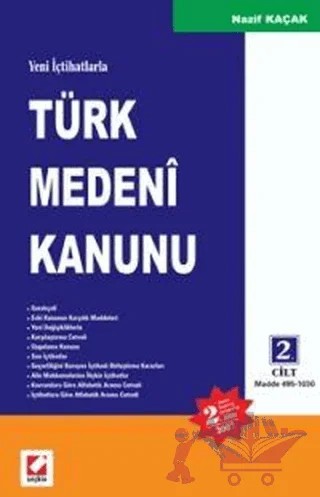 Türk Medeni Kanunu – Nazif Kaçak – Seçkin Yayıncılık kitap kapağı