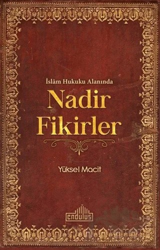 İslam Hukuku Alanında Nadir Fikirler – Yüksel Macit – Endülüs Yayınları kitap kapağı