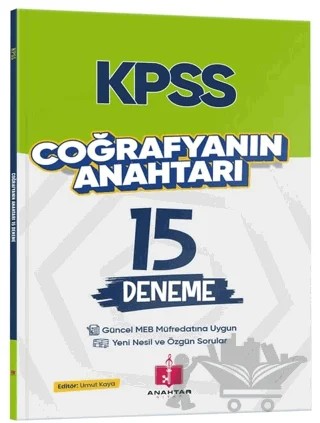 2026 KPSS Coğrafyanın Anahtarı 15 Deneme – Vedat Biçim, Numan Ötas – Anahtar Kitap kitap kapağı