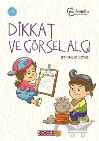 Dikkat ve Görsel Algı Etkinlik Kitabı (48 Ay ve Üzeri) - Mavi Çember Okul Öncesi Eğitim – Kolektif – Bir Ocak Yayınları kitap kapağı