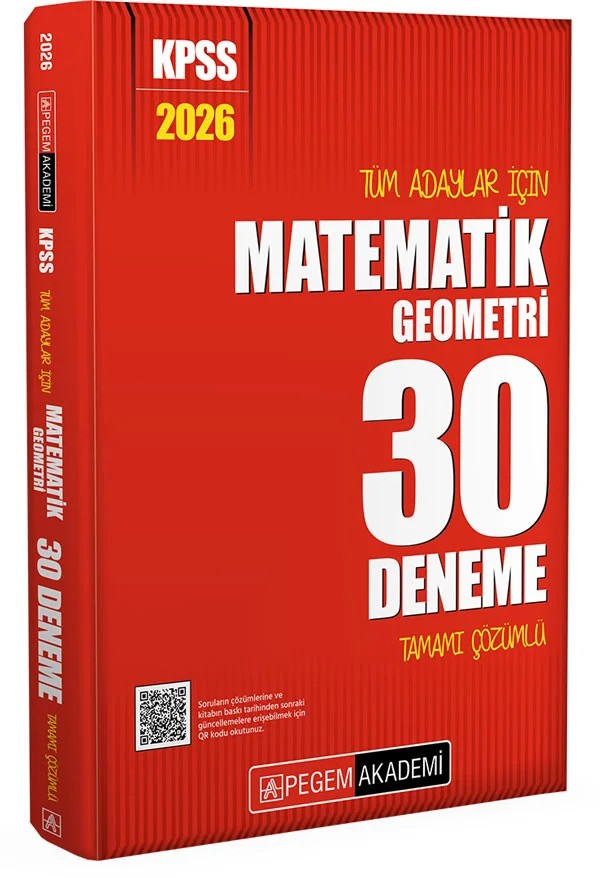 2026 KPSS Tüm Adaylar İçin Matematik-Geometri 30 Deneme Tamamı Çözümlü – Geometri 30 Deneme Tamamı Çözümlü – Pegem Akademi Yayıncılık kitap kapağı