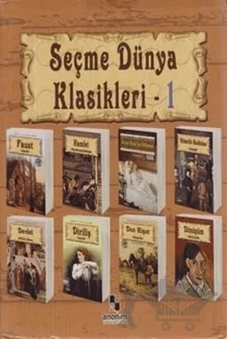 Seçme Dünya Klasikleri Seti - 1 – Kolektif – Anonim Yayıncılık kitap kapağı