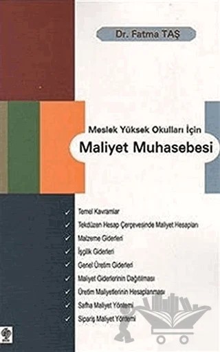 Maliyet Muhasebesi – Fatma Taş – Ekin Basım Yayın kitap kapağı