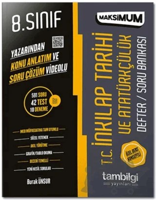 8. Sınıf T.C İnkılap Tarihi Ve Atatürkçülük Defter - Soru Bankası – Kolektif – Tambilgi Yayınları kitap kapağı