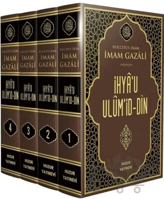 İhya’u Ulüm’id-Din (4 Kitap Takım Kutulu - Büyük Boy) – İmam-ı Gazali – Huzur Yayınevi kitap kapağı