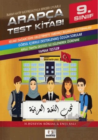 9. Sınıf İmam Hatip Müfredatıyla Birebir Uyumlu Arapça Test Kitabı – Enes Balı, H. Hüseyin Köksal – Mektep Yayınları kitap kapağı