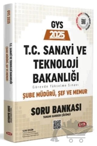 T.C. Sanayi ve Teknoloji Bakanlığı GYS Şube Müdürü - Şef - Memur Soru Bankası – Kolektif – Data Yayınları kitap kapağı