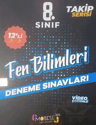 8 Sınıf Fen Bilimleri 12'li Takip Serisi Deneme Sınavları – Kolektif – Mobese 360 Yayınları kitap kapağı
