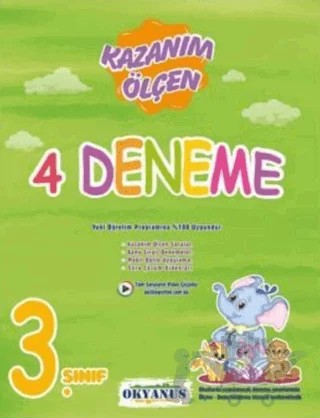 3. Sınıf Kazanım Ölçen 4 lü Deneme – Fatma Mert – Okyanus Yayınları kitap kapağı