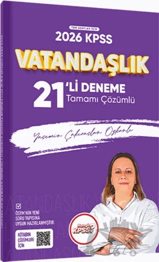 2026 KPSS Vatandaşlık 21 li Deneme – Yasemin Özkanlı – Hangi KPSS Yayınları kitap kapağı