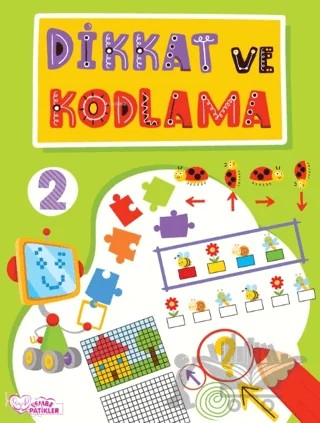 Okul Öncesi Dikkat ve Kodlama 2 – Zeynep Karayel – Pembe Patikler kitap kapağı