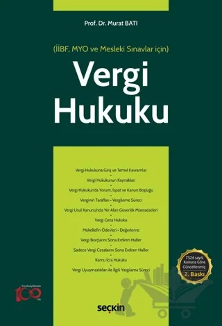 Vergi Hukuku (MYO) (İİBF, MYO ve Mesleki Sınavlar için) – Murat Batı – Seçkin Yayıncılık kitap kapağı