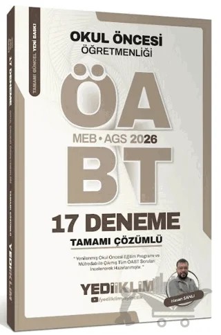 2026 MEB-AGS ÖABT Okul Öncesi Öğretmenliği Tamamı Çözümlü 17 Deneme – Hasan Şanlı – Yediiklim Yayınları kitap kapağı