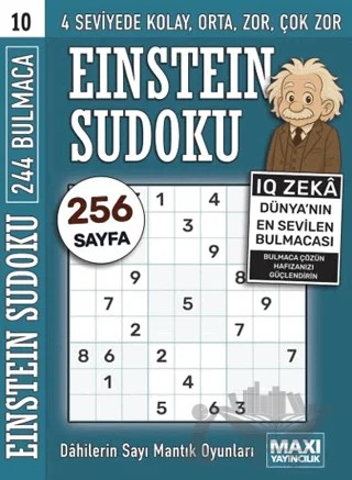 Einstein Sudoku 10 – Bertan Kodamanoğlu – Maxi Yayıncılık kitap kapağı