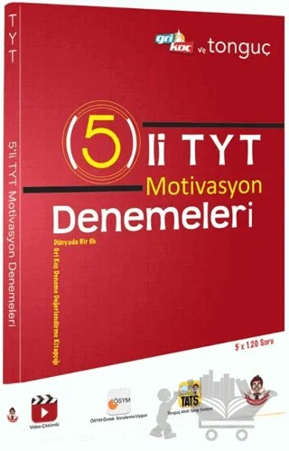 YKS 1. Oturum TYT 5 li Motivasyon Denemeleri – Kolektif – Tonguç Akademi kitap kapağı