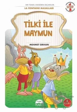 Tilki ile Maymun - La Fontaine Masalları 1. Sınıf – Mehmet Orhan – Martı Çocuk Yayınları kitap kapağı