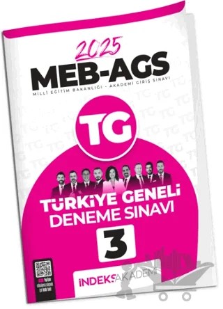 İndeks Akademi 2025 MEB-AGS TG-3 Türkiye Geneli Deneme Çözümlü İndeks Akademi Yayıncılık – Zeynep Salman İçli, Aydın Yüce, Emrah Vahap Özkaraca, Berk Ekici, Metin Şimşek, Bulut Vurdum, Alican Demir – İndeks Akademi Yayıncılık kitap kapağı