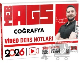 2026 MEB-AGS Öğretmen Adayları İçin Coğrafya Video Ders Notlar – Engin Eraydın – Yargı Yayınevi kitap kapağı