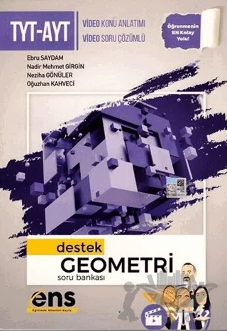 2022 TYT AYT Geometri Destek Soru Bankası – Nadir Mehmet Girgin, Ebru Saydam – ENS Yayınları kitap kapağı