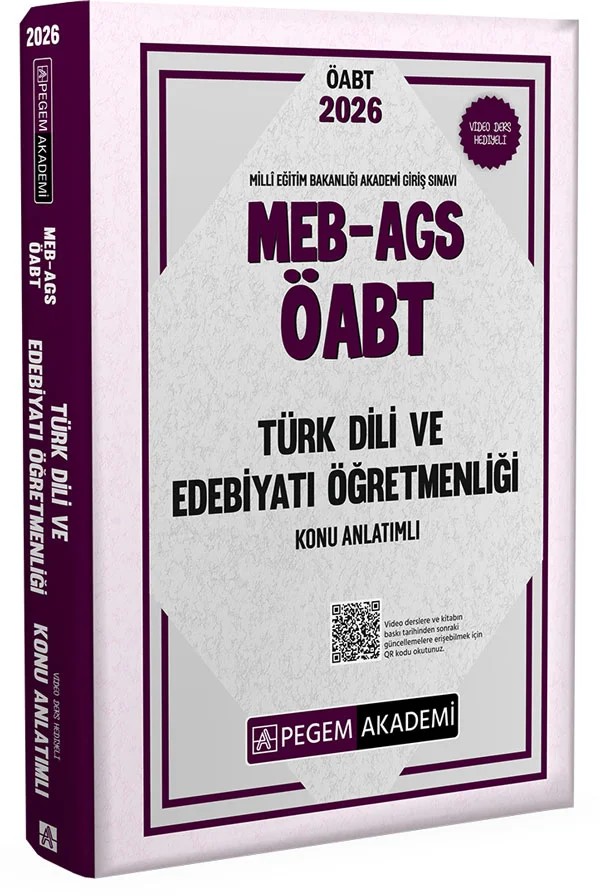 2026 MEB AGS ÖABT Türk Dili ve Edebiyatı Öğretmenliği Konu Anlatımlı – Pegem Akademi Yayıncılık kitap kapağı