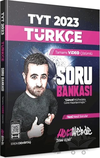 2023 TYT Türkçe Tamamı Video Çözümlü Soru Bankası – Eren Demirtaş – HocaWebde Yayınları kitap kapağı