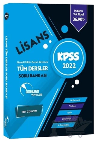 2022 KPSS Lisans GYGK Tüm Dersler Tek Kitap Soru Bankası – Kolektif – Doktrin Yayınları kitap kapağı