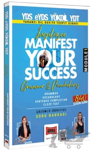 2025 YDS eYDS YÖKDİL YDT İngilizce Manifest Your Success Grammar & Vocabulary – Sevgi Şahin, Ünal Aydın – Yargı Yayınevi kitap kapağı