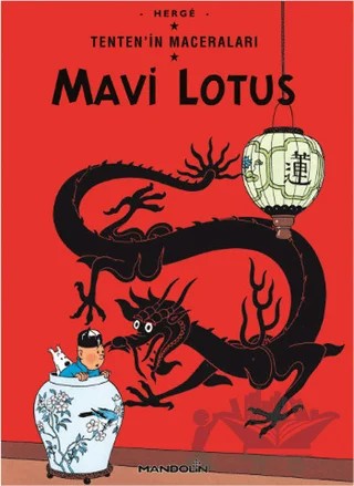 Mavi Lotus Tenten’in Maceraları 4 – Herge – Mandolin Yayınları kitap kapağı