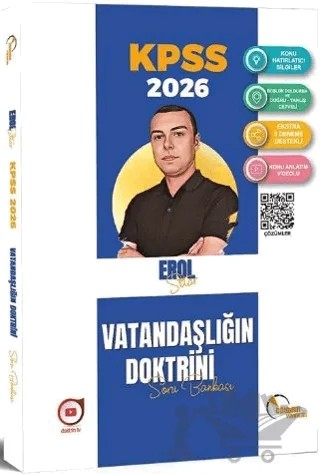 2026 KPSS Vatandaşlık Vatandaşlığın Doktrini Soru Bankası Çözümlü – Erol Sitar – Doktrin Yayınları kitap kapağı