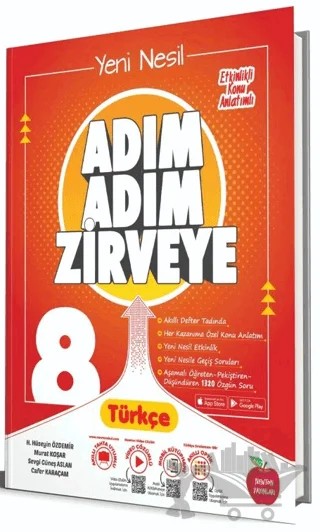 8. Sınıf Adım Adım Zirveye Türkçe Soru Bankası – Hasan Hüseyin Özdemir, Murat Koşar, Sevgi Güneş Aslan, Cafer Karaçam – Newton Yayınları kitap kapağı