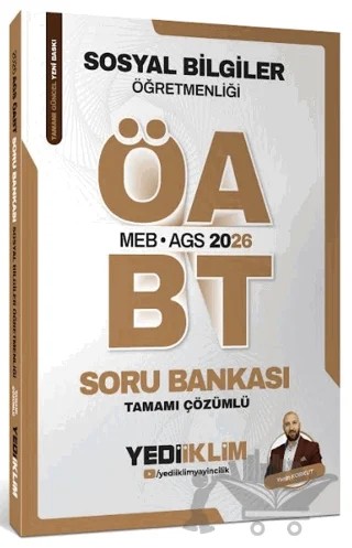 2026 MEB AGS ÖABT Sosyal Bilgiler Öğretmenliği Tamamı Çözümlü Soru Bankası – Yasin Korkut – Yediiklim Yayınları kitap kapağı