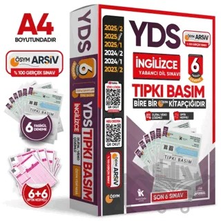 2026 YDS İngilizce ÖSYM Tıpkı Basım Çıkmış Soru 6lı Deneme Paketi Video/PDF Çözümlü Türkiye Geneli – Kolektif – Karakutu Yayın kitap kapağı