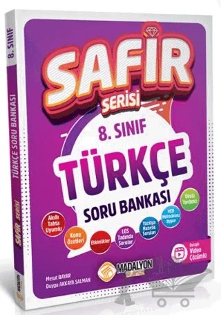 8. Sınıf Safir Serisi Türkçe Soru Bankası – Mesut Bayar – Madalyon Yayınları kitap kapağı