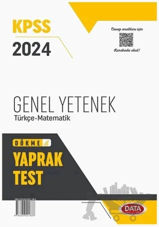 2024 KPSS Genel Yetenek Türkçe-Matematik Yaprak Test – Kolektif – Data Yayınları kitap kapağı