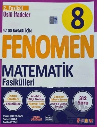 Fenomen 8. Sınıf Matematik 2.Fasikül Üslü İfadeler – Kolektif – Fenomen Yayınları kitap kapağı