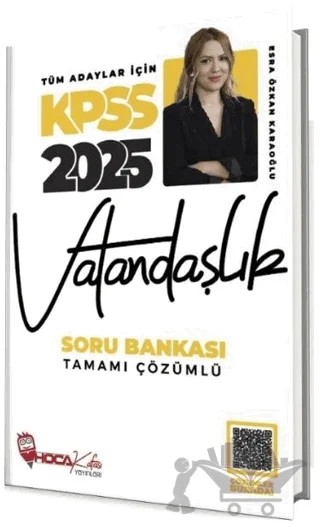 2025 KPSS Vatandaşlık Soru Bankası Çözümlü – Esra Özkan Karaoğlu – Hoca Kafası Yayınları kitap kapağı