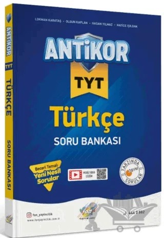 TYT Türkçe Soru Bankası – Lokman Karataş, Hatice Işıldak, Olgun Kaplan, Hasan Yılmaz – Antikor Yayınları kitap kapağı