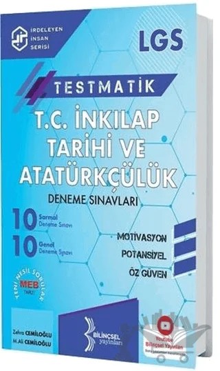 LGS T.C.İnkilap Tarihi ve Atatürkçülük Deneme Sınavları – M. Ali Cemiloğlu, Zehra Cemiloğlu – Bilinçsel Yayınları kitap kapağı