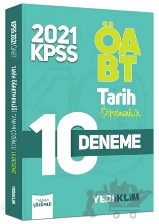 2021 ÖABT Tarih Öğretmenliği Tamamı Çözümlü 10 Deneme – Kolektif – Yediiklim Yayınları kitap kapağı