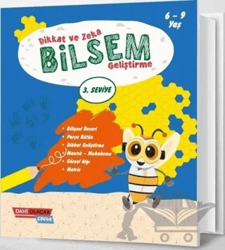 Dikkat ve Zeka Bilsem Geliştirme - 3. Seviye – Kolektif – Dahi Olacak Çocuk Yayınları kitap kapağı