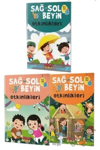 Sağ ve Sol Beyin Etkinlikleri Seti (5+Yaş) – Kolektif – Aktif Zeka Yayınları kitap kapağı