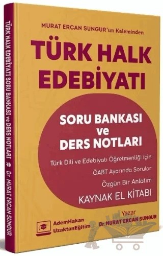 ÖABT Türk Dili ve Edebiyatı Türk Halk Edebiyatı Soru Bankası ve Ders Notları – Murat Ercan Sungur – Adem Hakan kitap kapağı