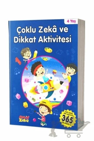 4 Yaş Çoklu Zeka ve Dikkat Aktivitesi - Mavi Kitap – Kolektif – Aktif Zeka Yayınları kitap kapağı