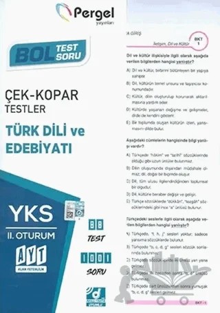 AYT Türk Dili ve Edebiyatı Yaprak Test – Kolektif – Pergel Yayınları kitap kapağı