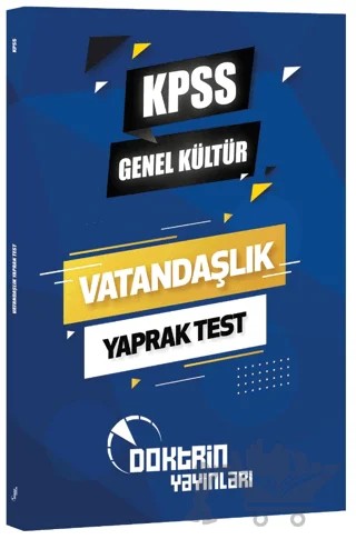 KPSS Vatandaşlık Yaprak Test – Kolektif – Doktrin Yayınları kitap kapağı